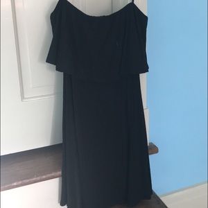 Strapless black dress