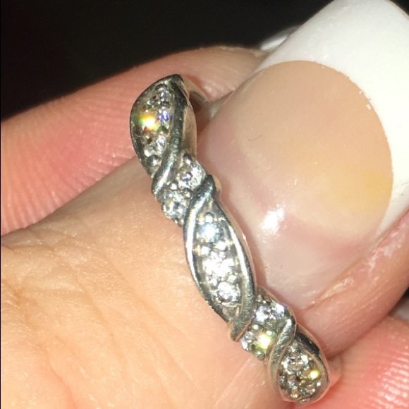 Jewelry 925 Sterling Silver Real Diamond Band Ring Poshmark