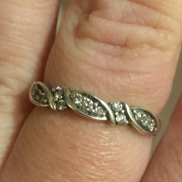 Jewelry 925 Sterling Silver Real Diamond Band Ring Poshmark