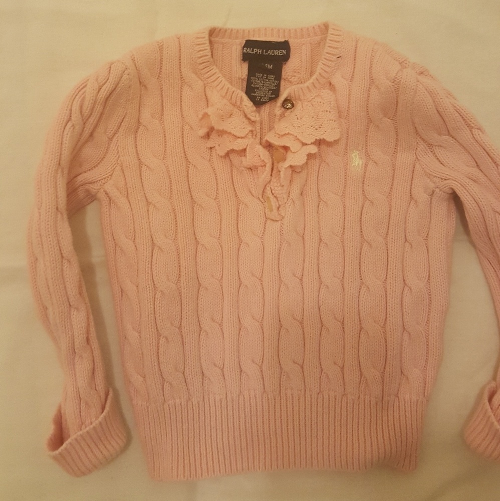 Infant Pink Polo Sweater