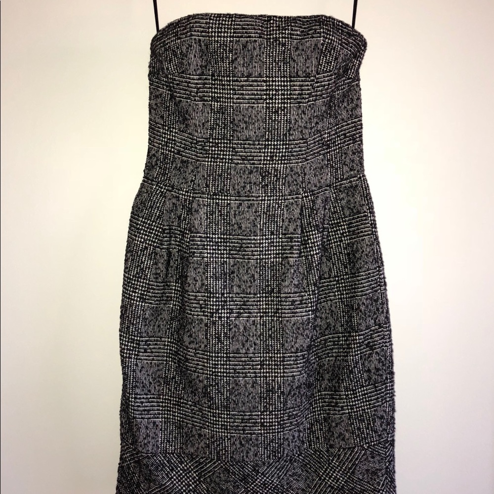 Black and White Tweed Dress