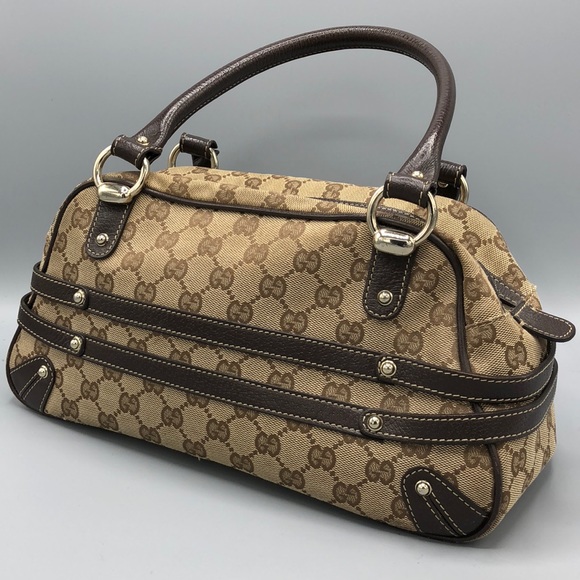 Gucci Boston Bag Classic G logo fabric & leather - Picture 2 of 8
