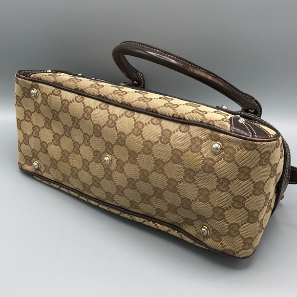 Gucci Boston Bag Classic G logo fabric & leather - Picture 3 of 8