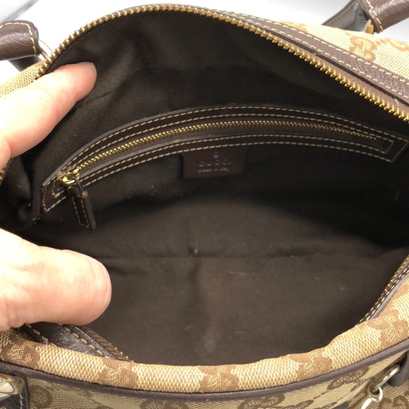 Gucci Boston Bag Classic G logo fabric & leather - Picture 4 of 8