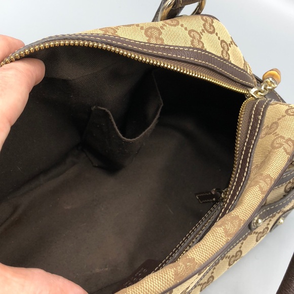 Gucci Boston Bag Classic G logo fabric & leather - Picture 6 of 8