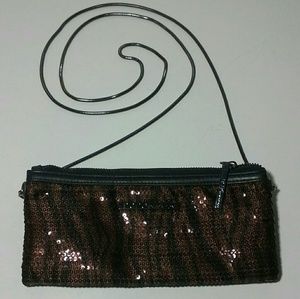 BCBGeneration Stripes Sequin Purse