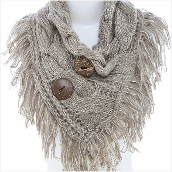 Boho Chic Mocha Neck Shoulder Warmer Scarf - Picture 4 of 8