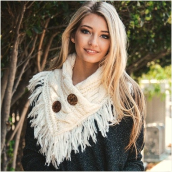 Boho Chic Mocha Neck Shoulder Warmer Scarf - Picture 7 of 8