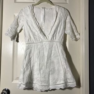 Chic white eyelet dress