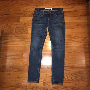 Abercrombie dark wash skinny jeans