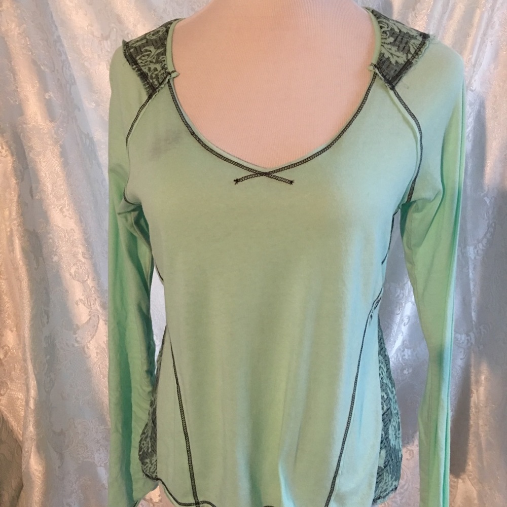 FOX Women Light Aqua Top Size S