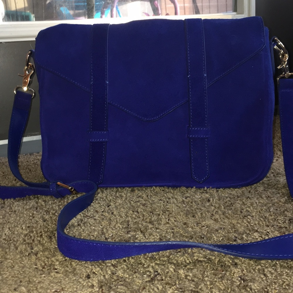Cross body cobalt blue messenger bag