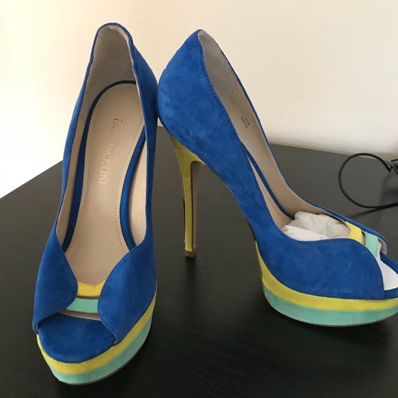 Enzo Angiolini color block heels - Picture 1 of 7