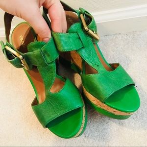 Franco Sarto Green Wedges💚