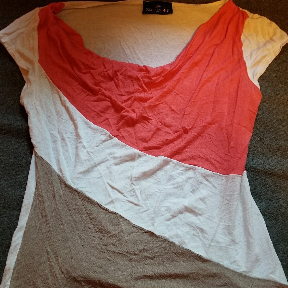 Tri colored blouse