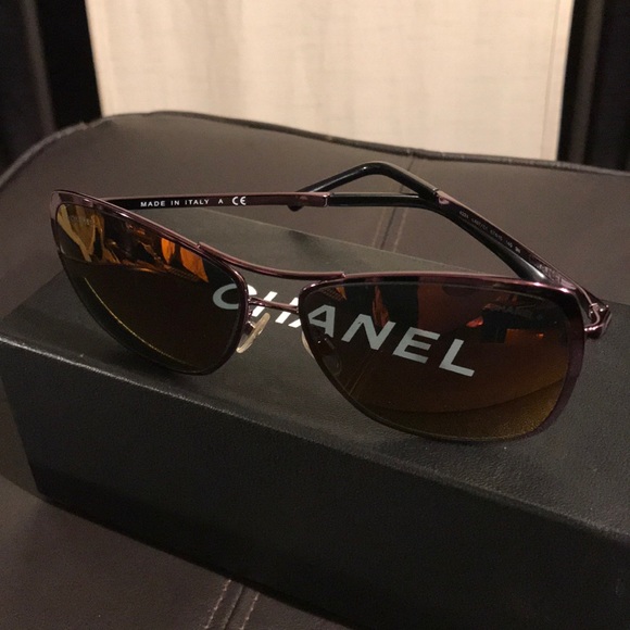 Chanel 2017 Aviator Pilot mirror purple sunglasses - Picture 4 of 8