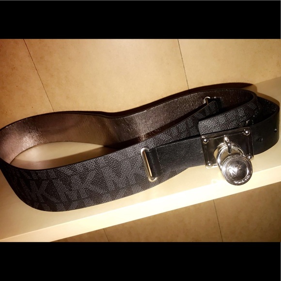 Michael Kors Black & Silver signature belt