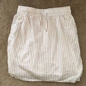 Cotton drawstring skirt with pockets
