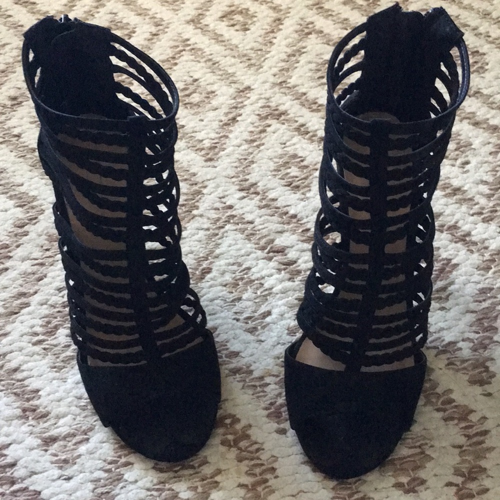 Black Strappy Heels