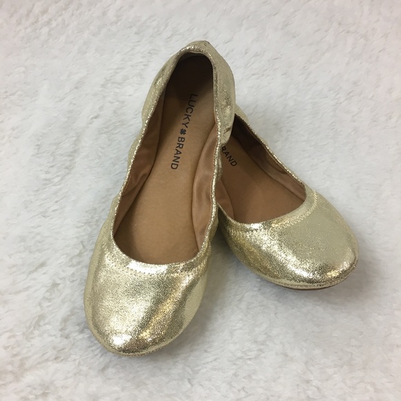 Lucky Brand Gold Sparkle Flats - Picture 3 of 6