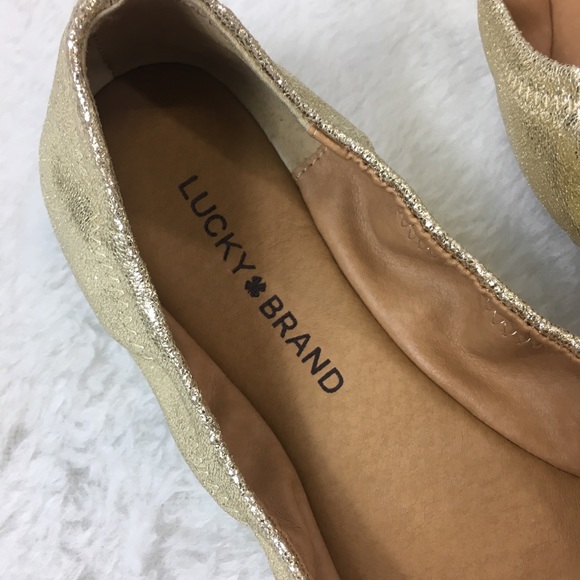 Lucky Brand Gold Sparkle Flats - Picture 5 of 6