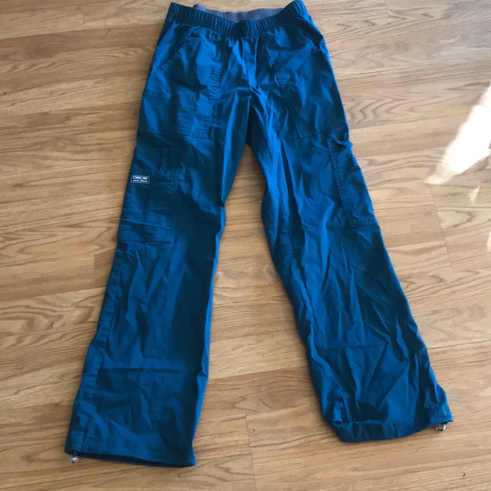 Blue scrub pants