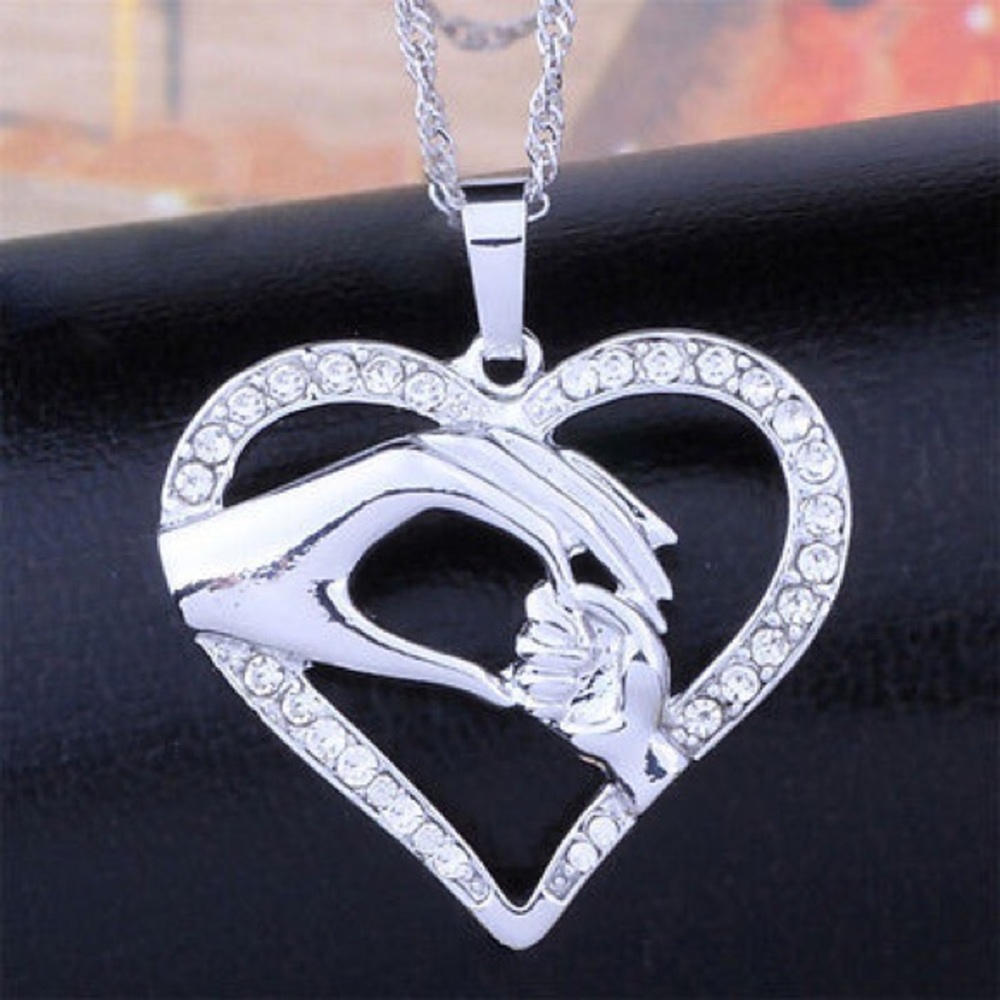 ❤️ Silver plated Mother and Child Necklace - Picture 2 of 3