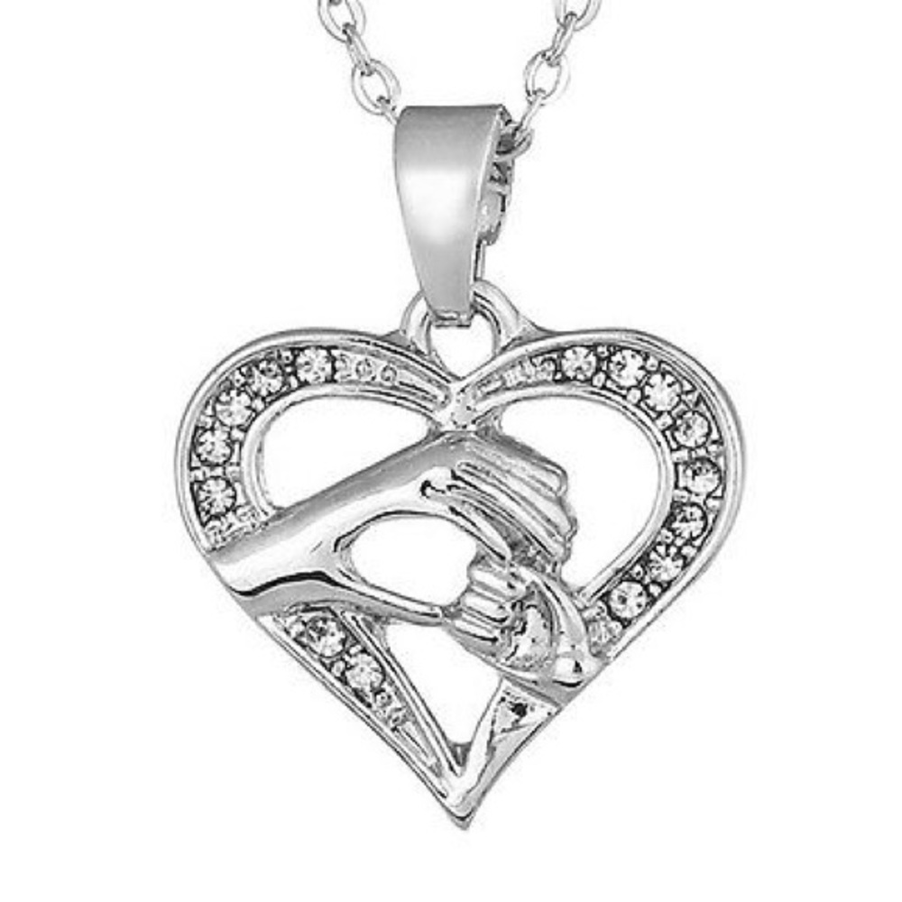 ❤️ Silver plated Mother and Child Necklace - Picture 1 of 3