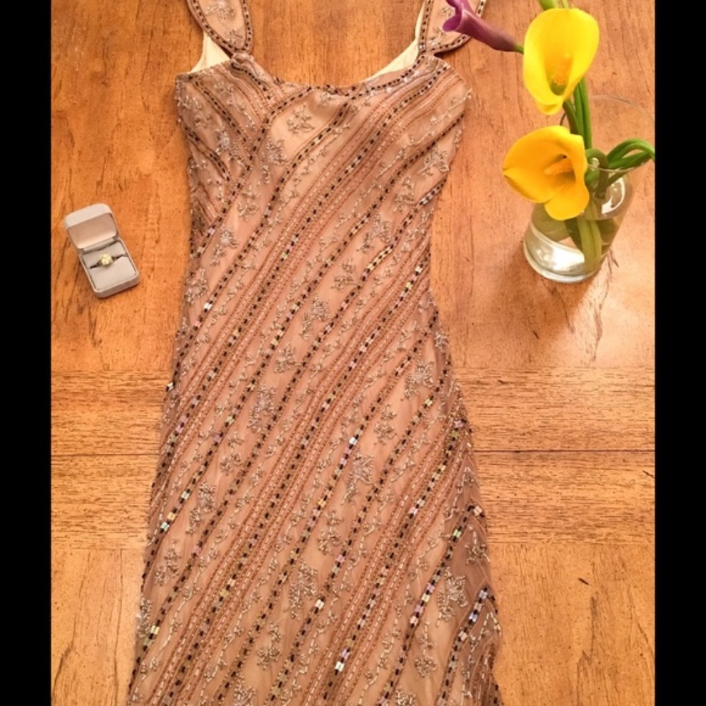 Gold beaded gown