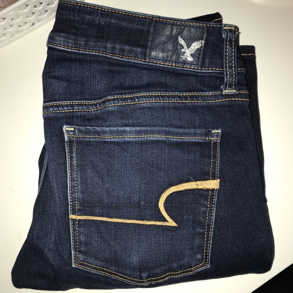 American Eagle dark skinny jeans