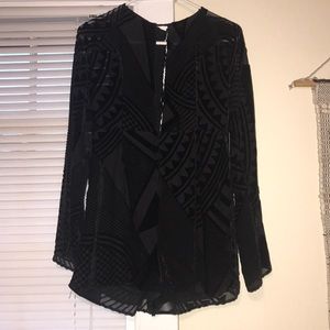 Lulus Black Velvet Long Sleeve Romper