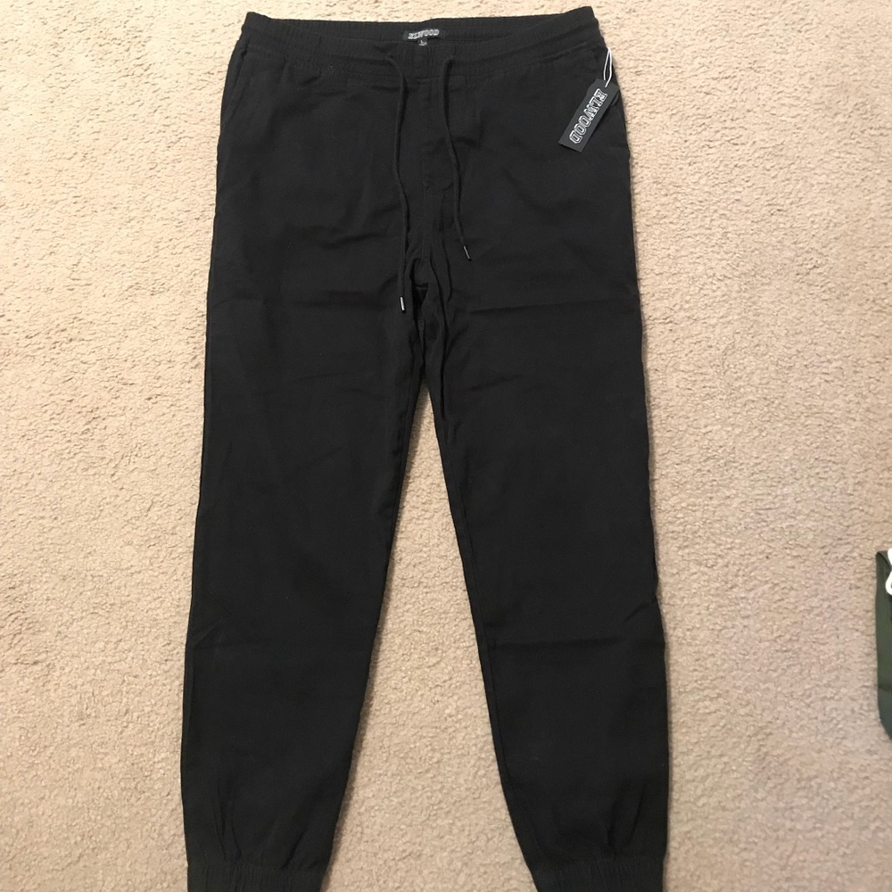 Men’s black joggers