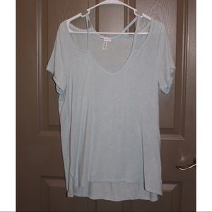 PINK Cold Shoulder Comfy Tee