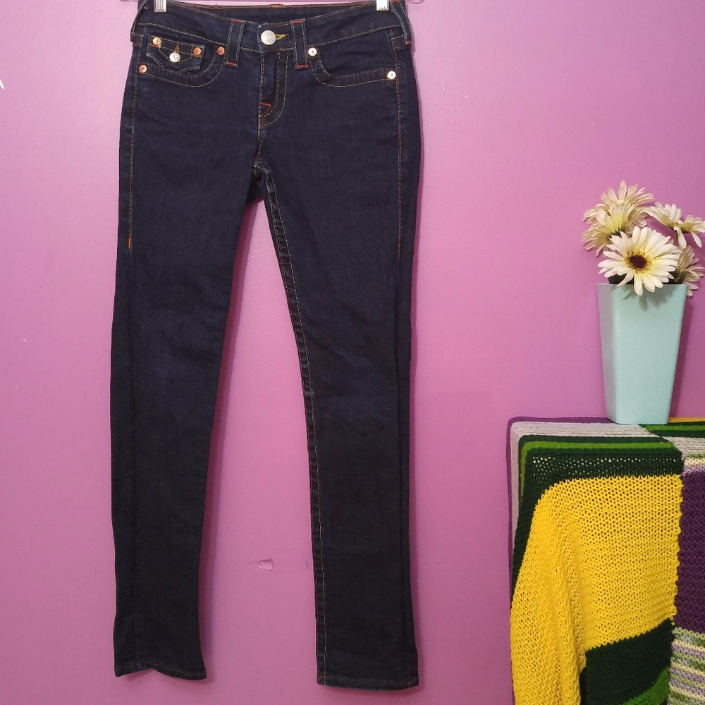 TRUE RELIGION World Tour Julie Low Rise Slim Jeans