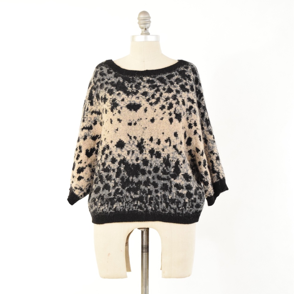 ❌SOLD❌Charlie & Robin Mohair-Blend Leopard Sweater - Picture 2 of 6