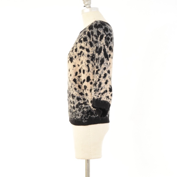 ❌SOLD❌Charlie & Robin Mohair-Blend Leopard Sweater - Picture 3 of 6