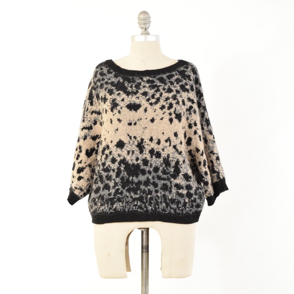 ❌SOLD❌Charlie & Robin Mohair-Blend Leopard Sweater - Picture 2 of 6