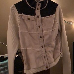 Cream & black and white jacket