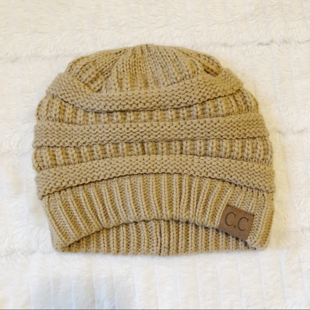 C.C. Slouchy Cable Knit Beanie