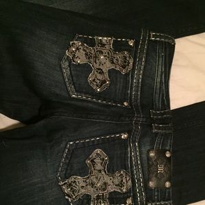 Miss Me cross denim jeans. Size 31 bootcut.