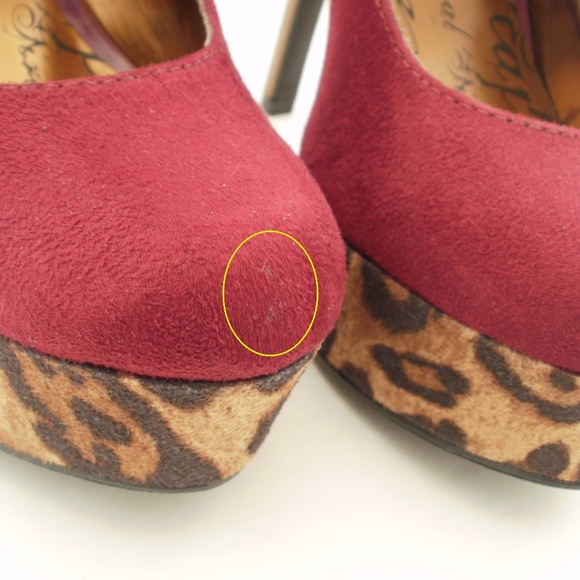 Material Girl Muse Wine Leopard Platform Pump Heel - Picture 4 of 9