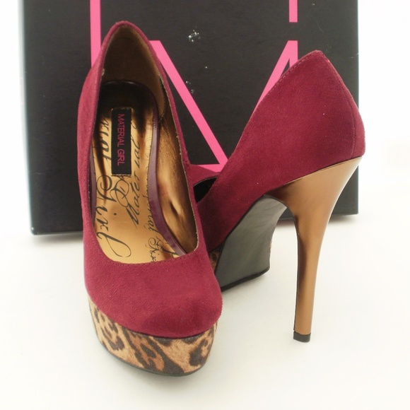 Material Girl Muse Wine Leopard Platform Pump Heel - Picture 2 of 9