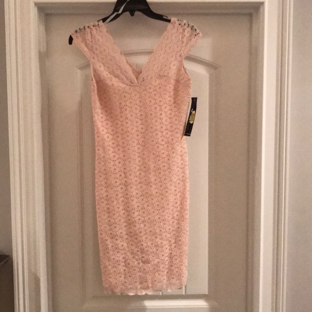 Pastel Pink Lace dress - Small - Wendye Chaitin