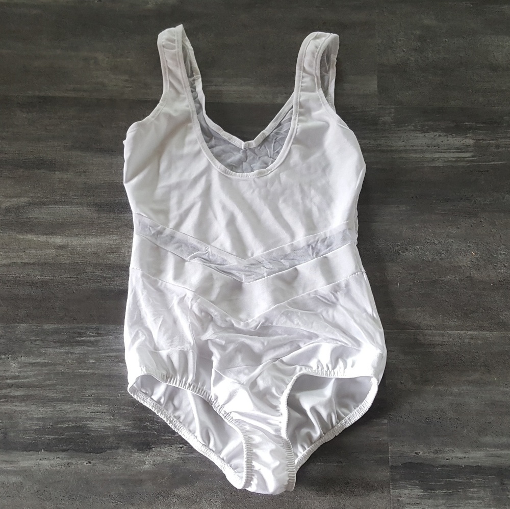 White Mesh Detailed Monokini