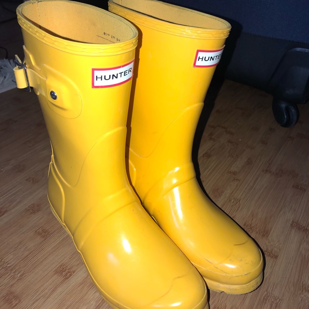 Yellow Hunter Rain Boots