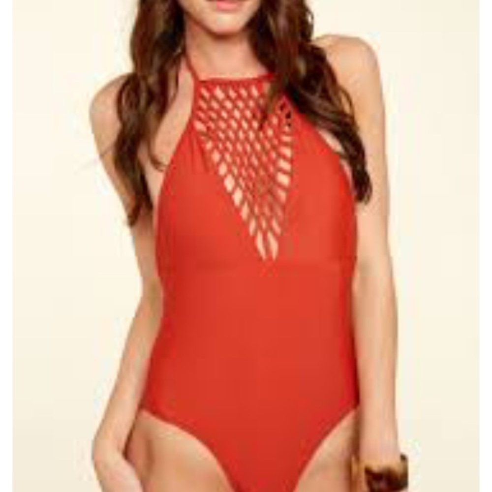 Burnt Orange One Piece Swimsuit - Picture 2 of 2