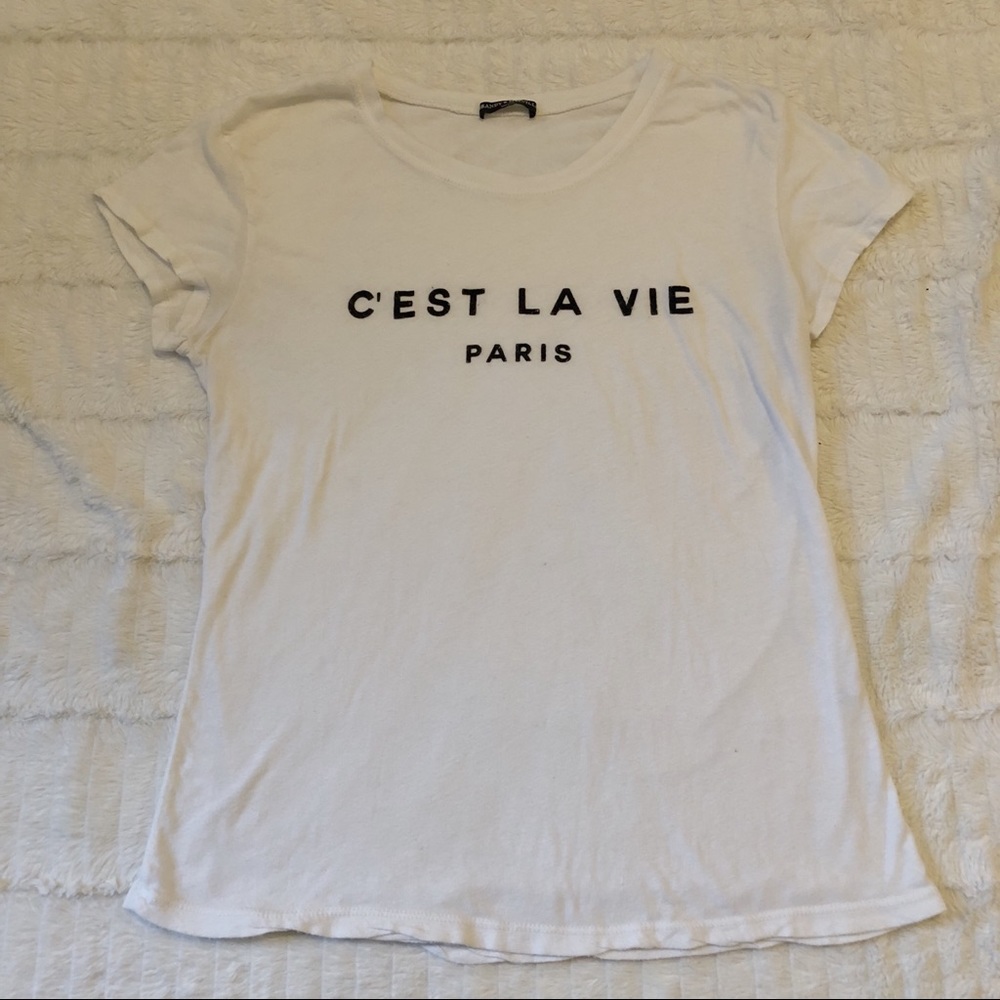 Brandy Melville Cest La Vie T-Shirt One Size