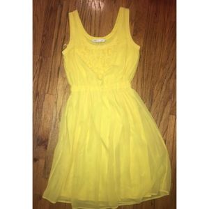 Trina Turk yellow sleeveless dress embellishment