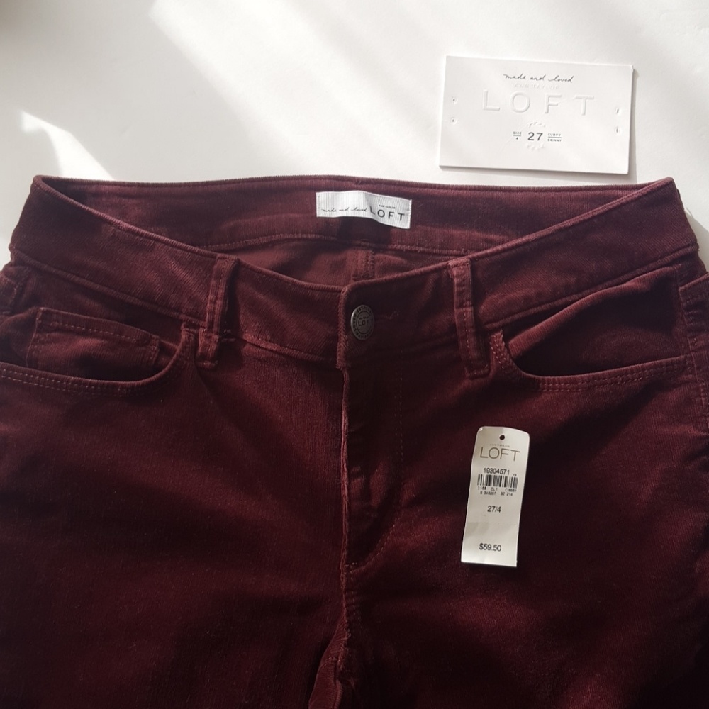 NWOT Ann Taylor Loft Curvy Skinny corduroy pants