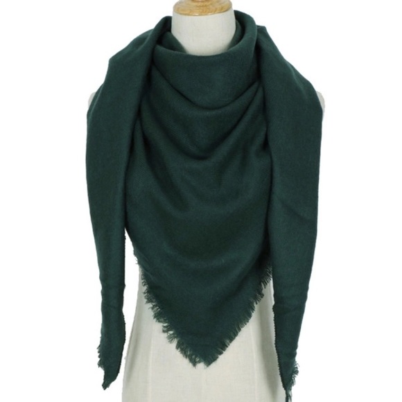 Solid Scarves Wraps Blue Burgundy Black Green Navy - Picture 4 of 8